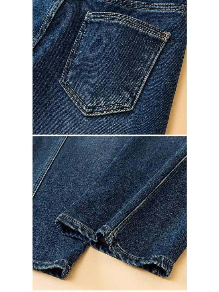 Women's Retro Light Denim Straight-Leg Pants for Spring & Autumn 2026 - Pear-Shaped Fit