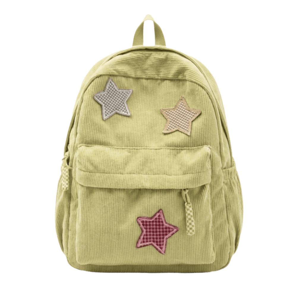 Lightweight Corduroy Backpack Soft Fabric Travel Bag Cute School Backpack Outdoor