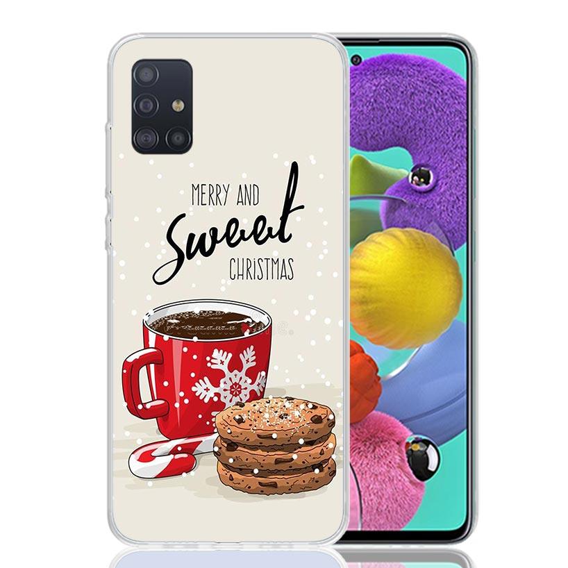 Winter Coffee Christmas Phone Case For Samsung Galaxy A52 A32 A22 A12 A02S A50S A30S A51 A31 AA71 Note 20 Ultra 10 S10 Plus Gala