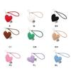 Sweet Plush Love Heart Pendant Wristlet Keychain Bag Charm Keyring Pendant Lanyard for Backpack Coin Purse Decoration