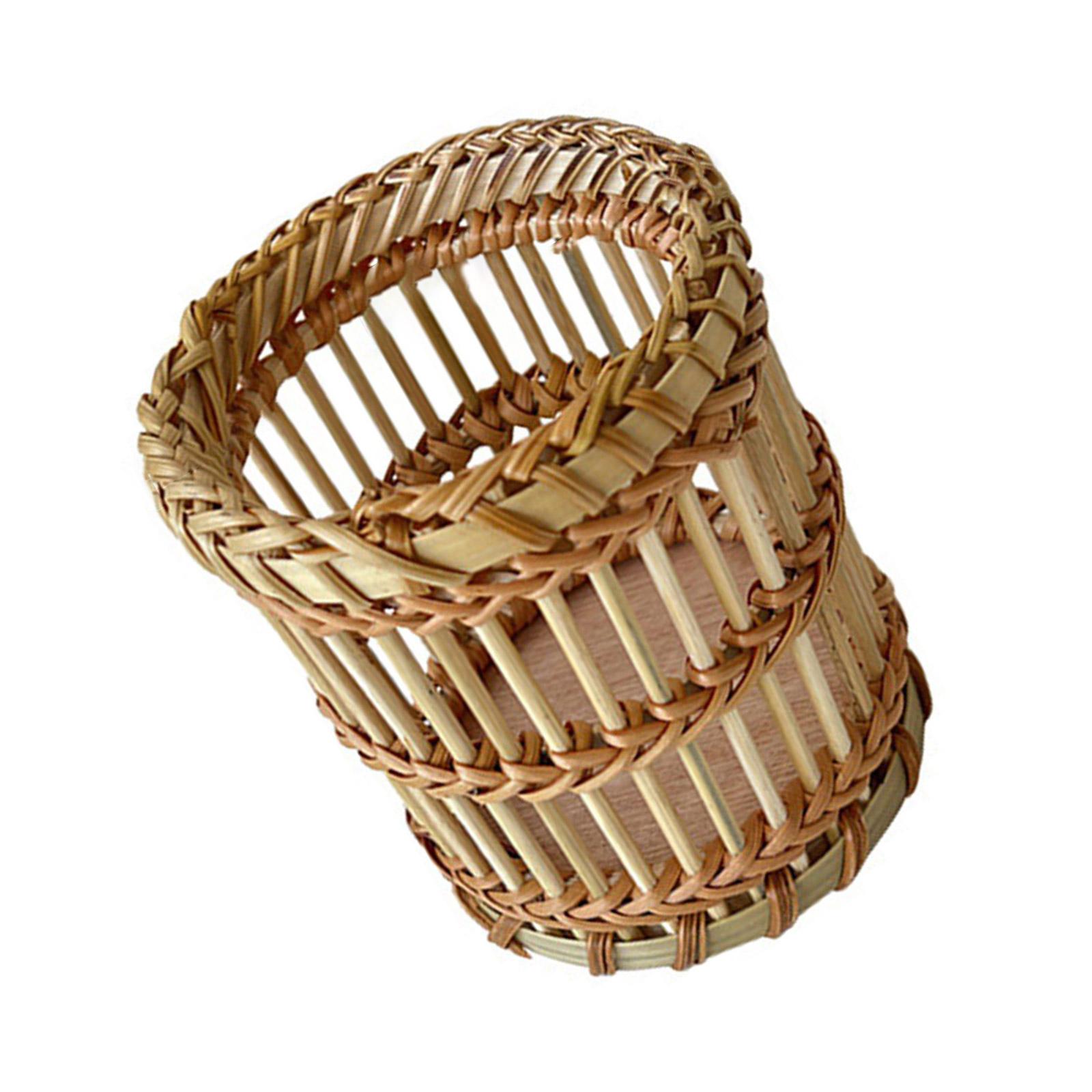 

Деревенский стиль Прочные плетеные вручную ротанговые вазы Многоцелевая бытовая декоративная корзина для цветов или решение для хранения A