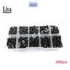 100-200pcs M2M2.5M3 * 5/6/8/10/12/14/16/18/20/25mm  DIN912 Black Hex Socket Head Cap Screw Accessories Kit Sample Box