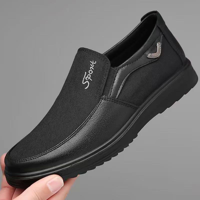 Fashion Man Shoes Casual Flat Bottomed Non Slip Cloth Shoes Breathable Soft Soled Canvas Shoes with Middle Aged and Elderly Zapatos38-50