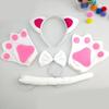 Cats Costume Set Includes Cats Tail Headband Bowtie Glove Skirt Halloween Catgirl Dress up Outfit for Kid Women Cosplay