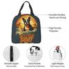 Boston Daddy Boston Bull Terrier Dog Insulated Lunch Bag for Women Kids Portable Food Boxes Thermal Lunch Box Tote