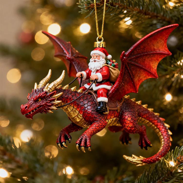 Santa Dragon Riders Ornament Collection
