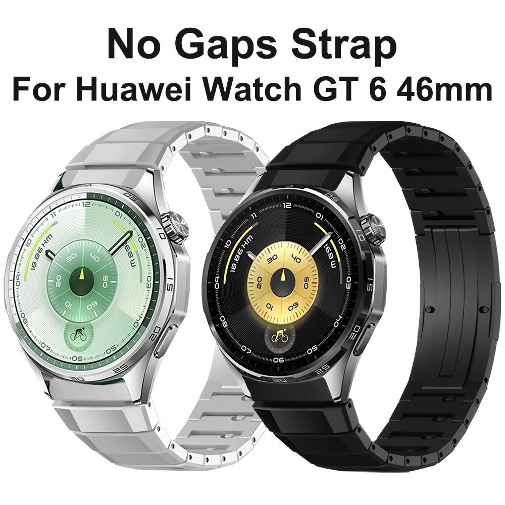 No Gaps Titanium Strap Watchband For Huawei Watch GT 6 46mm GT6 Luxury Metal Bracelet Replacement Band Accessories