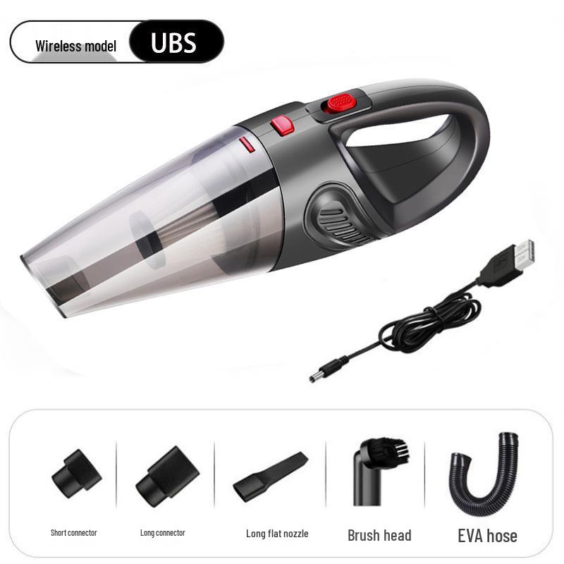 Rechargeable High-Power Wireless Handheld Car Vacuum Cleaner with Strong Suction for Hair