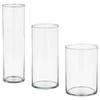 Porte-bougie en verre soufflé à la main, forme de tube cylindrique rond, pour la maison, mariage, cadeau