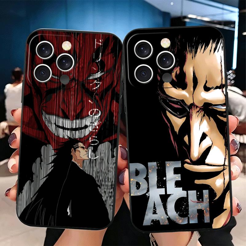 Bleach Zaraki Kenpachi Soft Phone Case for iPhone 16 16E 17 Air 15 Pro Max 14 Plus 13 Mini 11 12 7 Black Cover Back Shell
