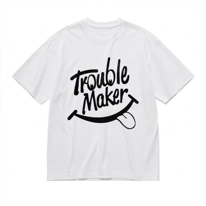 Mens Breathable Classic T-Shirt Bold Handwritten Slogan Graphic Cotton Tee S
