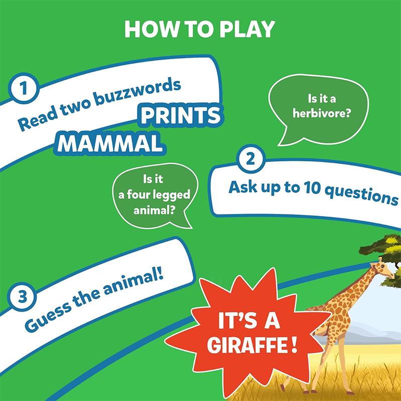 Educational Game : Animal Planet - Guess In 10 (Ages 6-99) Card Game of Smart Questions General Knowledge for Kids and Families