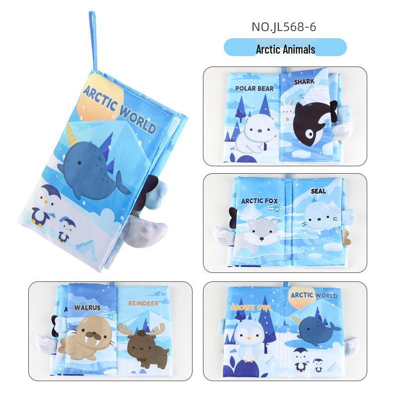 Cartea de pânză senzorială pentru bebeluși: Temă Ocean & Pădure