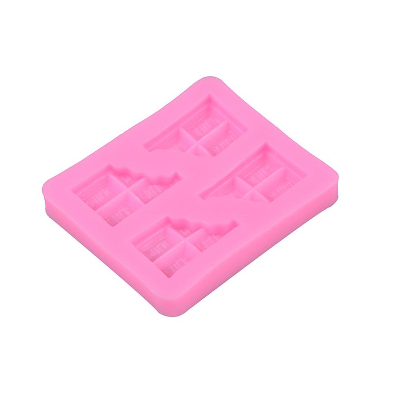 Half Tablets Chocolate Shape Liquid Silicone Fondant Cake Molds Diy Baking Tools