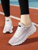 Running Shoes Large Size Women's Shoes Summer New Lightweight Breathable Sports Shoes Shock-absorbing Soft-soled Fly-woven Mesh Running Shoes