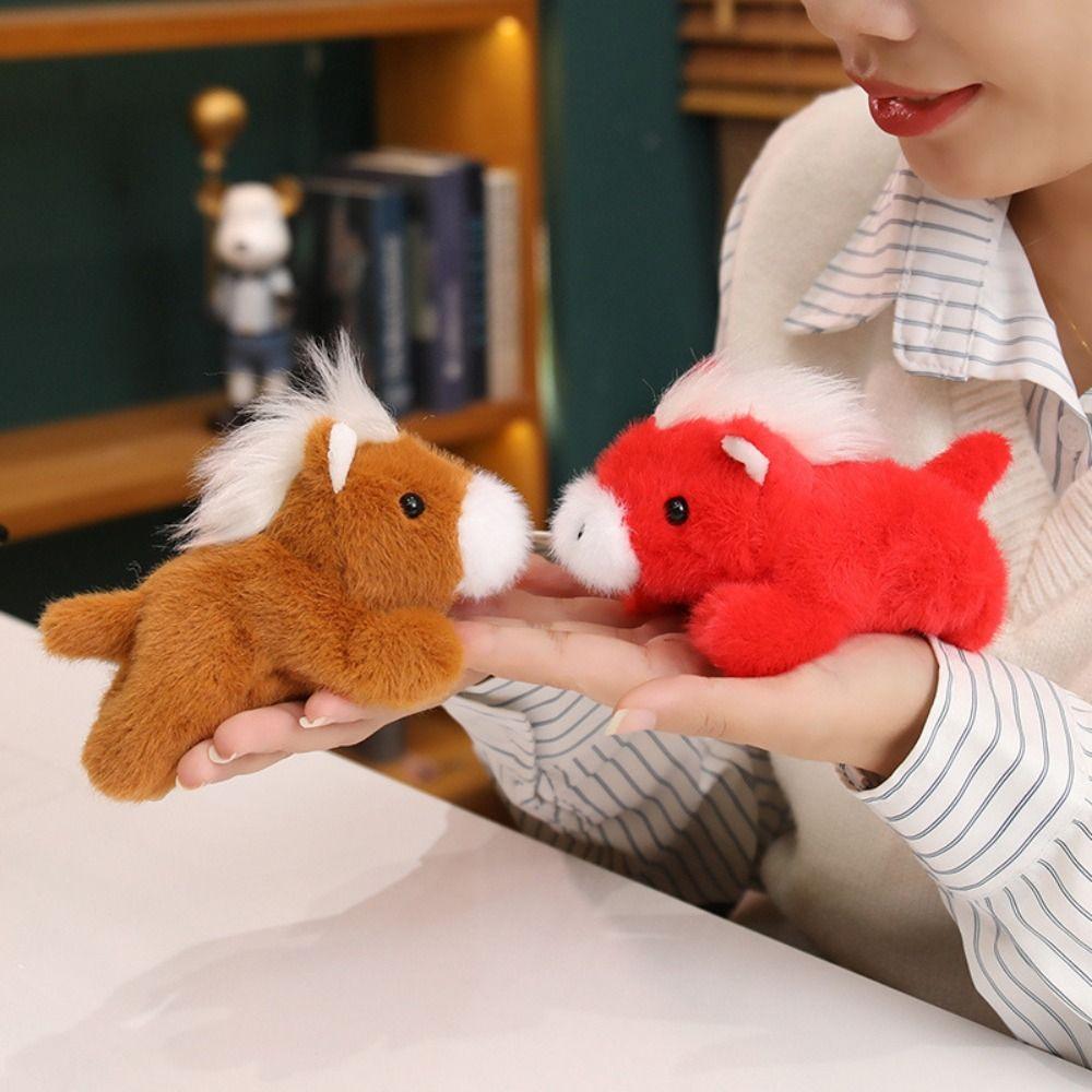 Cute Soft Pony Fridge Magnet Stuffed Magnetic Refrigerator Stickers Decorative Year of The Horse New Year Mascot Home