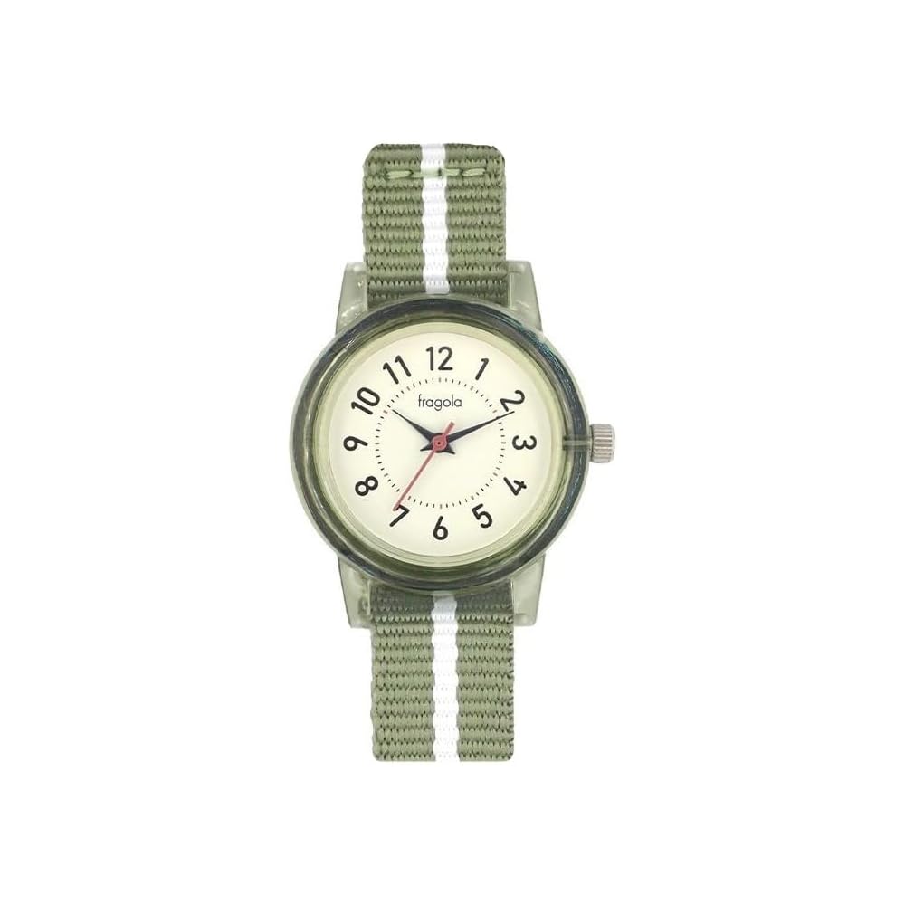 Follow Fragola Clear Case Nylon Band Watch 38mm Green