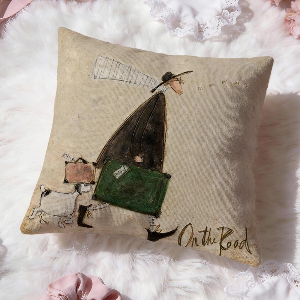

Painting S-Sam Toft Art Cushion Cover Premium Comfort Reversible Pillow Cove -Two in One Design for Any Room & Car Interior 30cmx30cm