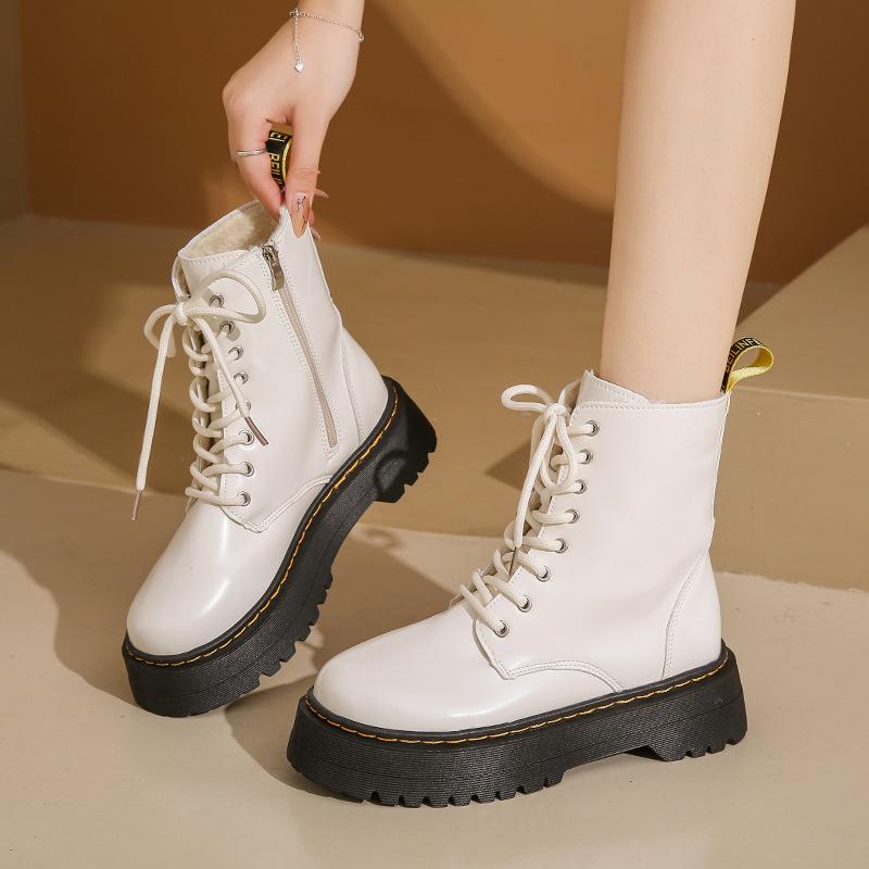 Winter Martin boots women handsome muffin thick-soled British wind locomotive short boots retro boots