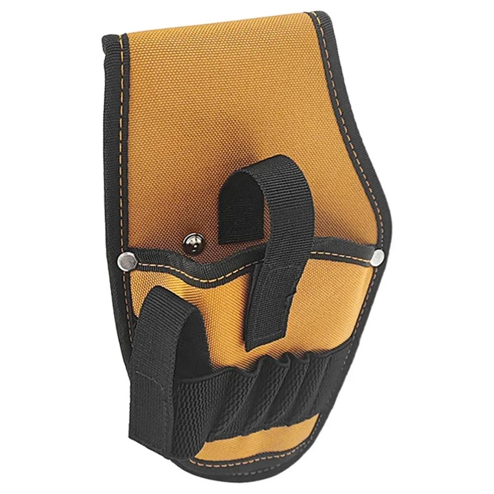 

Thickened Oxford Cloth Waist Bag Multi-functional Storage Durable Scratch-resistant Hanging Pouch for Electrician Woodworking коричневий