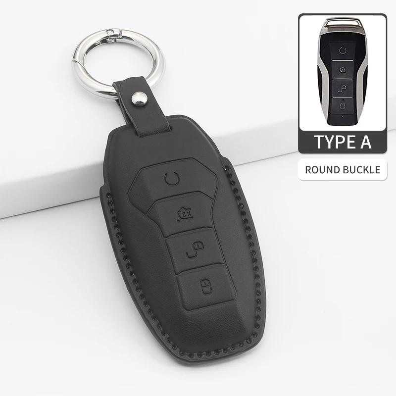 Car Key Cover For BYD Atto 3 Han EV Dolphin PU Car Key Protector Shell Accessories
