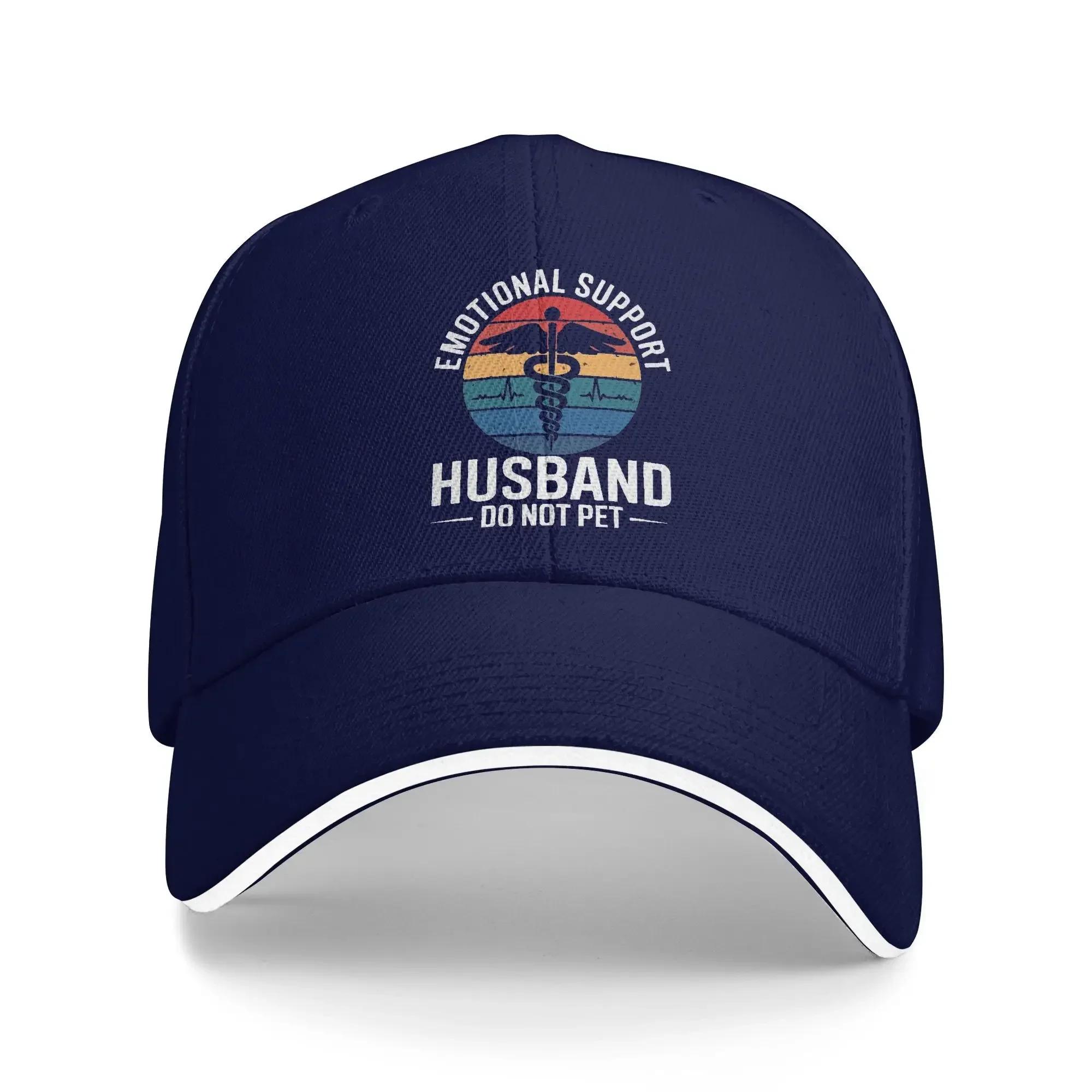 

Spring Emotional Support Husband Do Not Pet Baseball Cap Fishing Trendy Print Sun Hats UnisexTeens Hot Sale Baseball Caps One Size