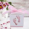 50 Pezzi Simpatico Scatola di Carta a Forma di Impronta di Piedino di Bambino Scatola per Caramelle Bomboniera Matrimonio Baby Shower