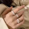 925 Sterling Silver Flower Ring Niche Simple Fashion Temperament Korean Index Finger Ring Spring and Summer Ring Explosion