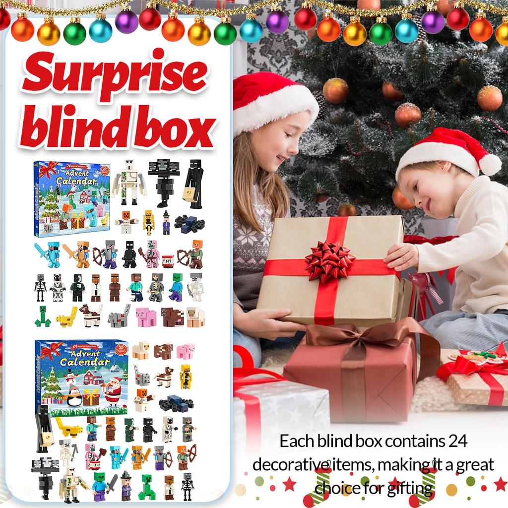 Christmas Advent Calendar Contains 24 Gifts, Christmas Cute Figures Doll Advent Calendar, Christmas Countdown Calendar