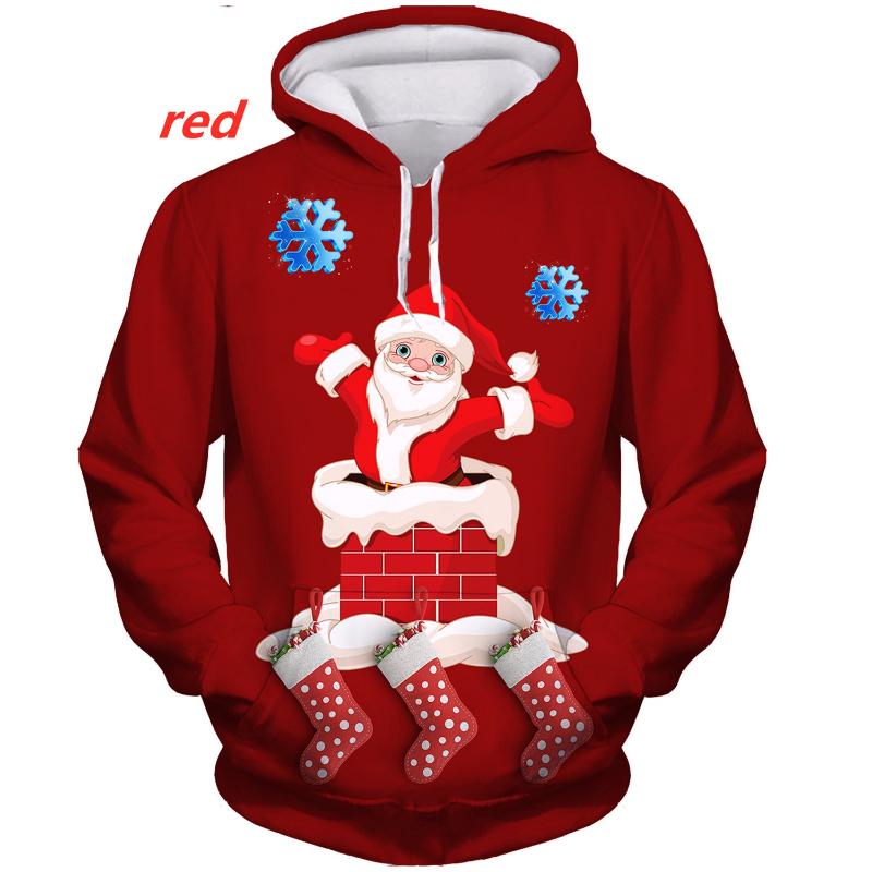 2024 New Christmas Fashion Hoodie Men/Women Hip Hop Autumn And Winter Streetwear Hoodies Funny Santa Claus Couples Clothes