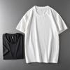 Export Original Tail Single Cut Label Summer Easiest for Match Solid Color White Short Sleeve T-Shirt Men's Pure Cotton Export Menswear T-shirt Tops