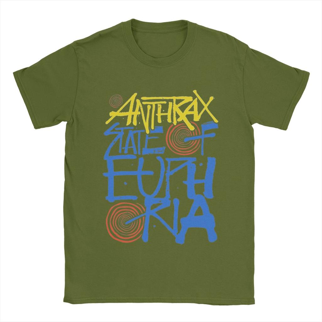 Anthrax Band T-Shirt für Herren Neuheit 100% Baumwolle T-Shirt Rundhals Kurzarm T-Shirt Druck Kleidung