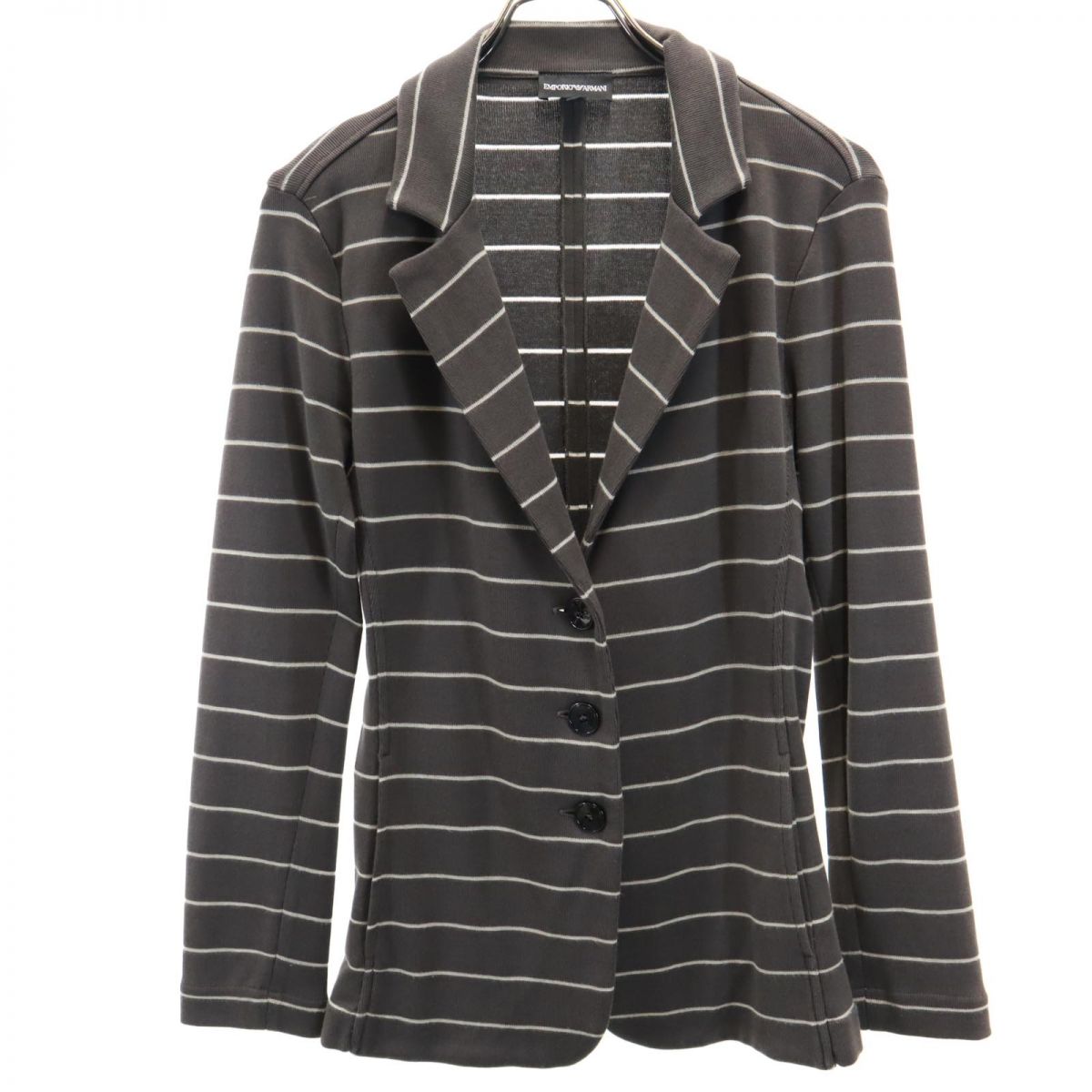 

Приталенный жакет Emporio Armani с узором в рубчик 40 серый Женский Б/у