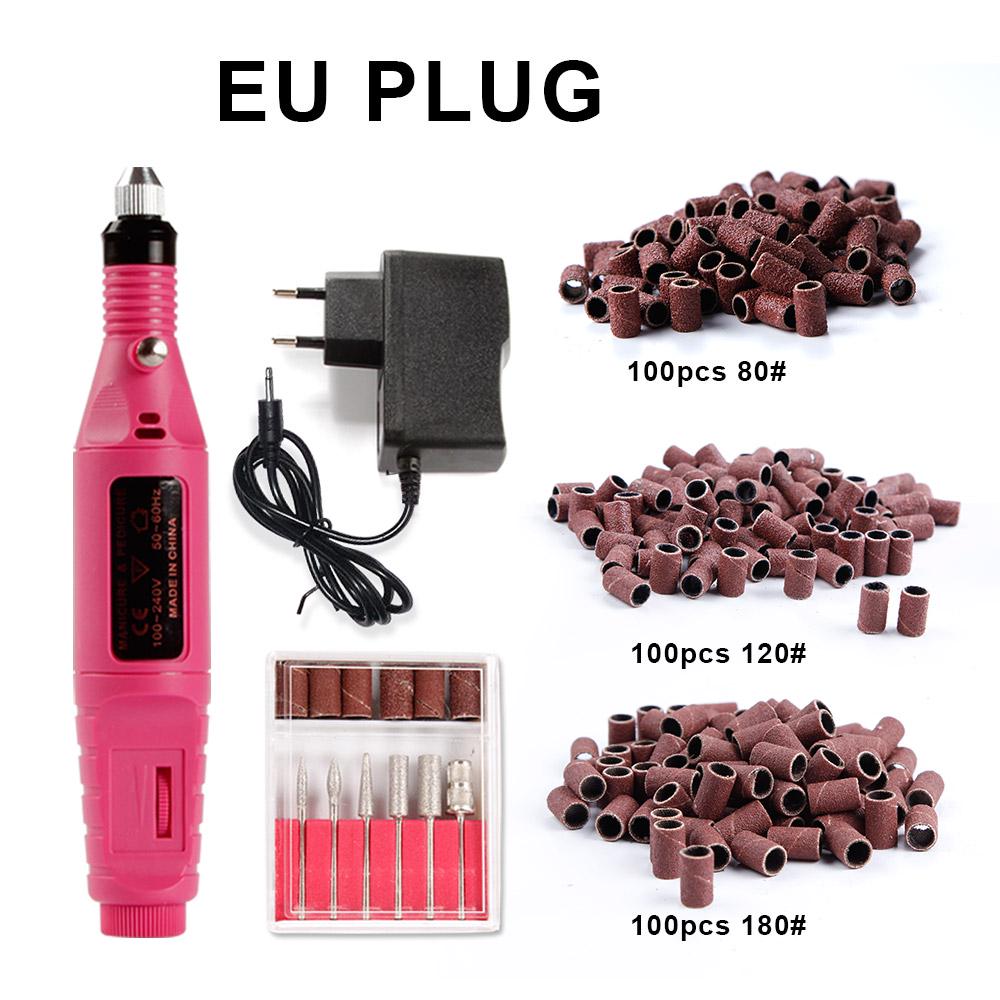 Mașină de găurit unghii Stilo electric pentru manichiură pedichiură 300 buc Benzi de șlefuit Aparatură pentru manichiură
