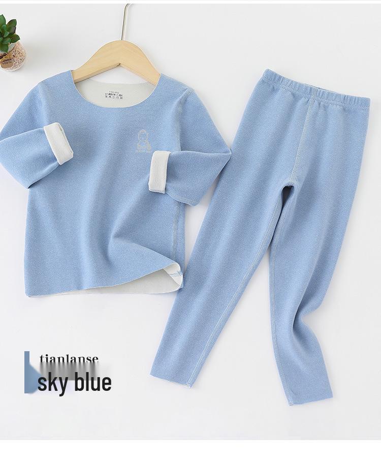 Children's Brushed Thermal Base Layer Set (S, M, L) – Seamless Class A Autumn Underwear and Trousers.