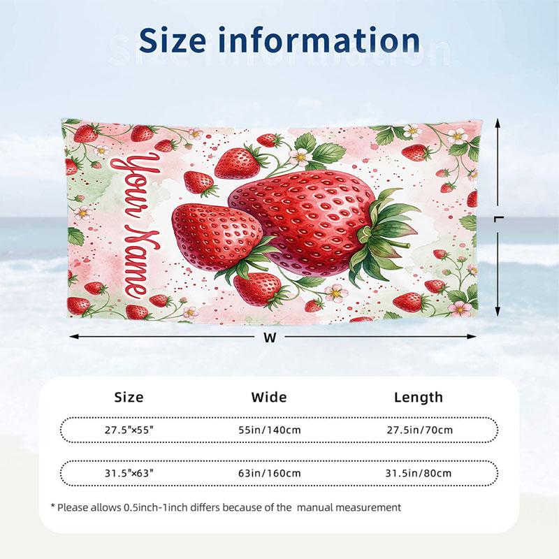 Decorative Artwork Theme Beach Towel Personalized Custom Name & Text Soft Quick Dry Beach Towel for Swimming Travel