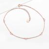Purple Gold Love Anklet Temperament Rose Gold Plated Heart Peach Heart Anklet Sweet Jewelry