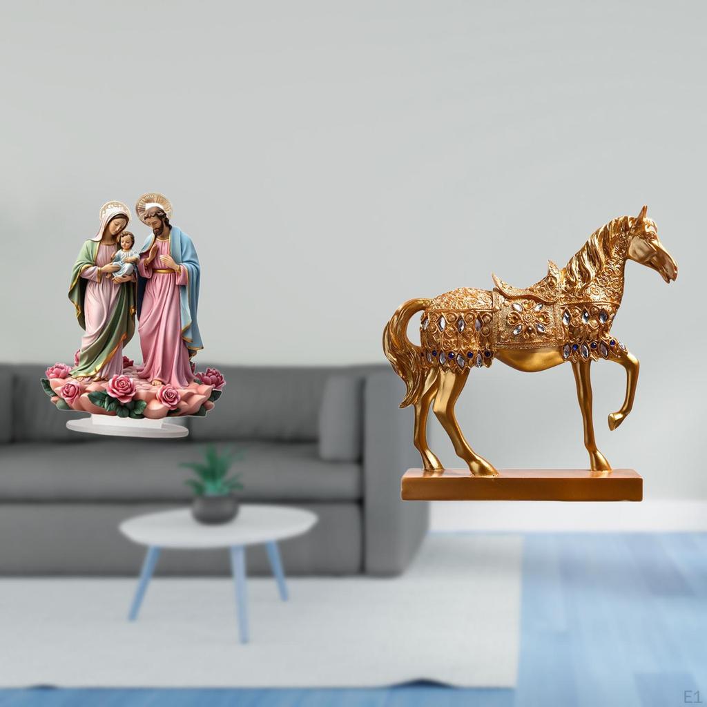 Horse Statue Acrylic Desktop Decor Table Sign Resin Ornament Figurine Modern Minimalist Unique