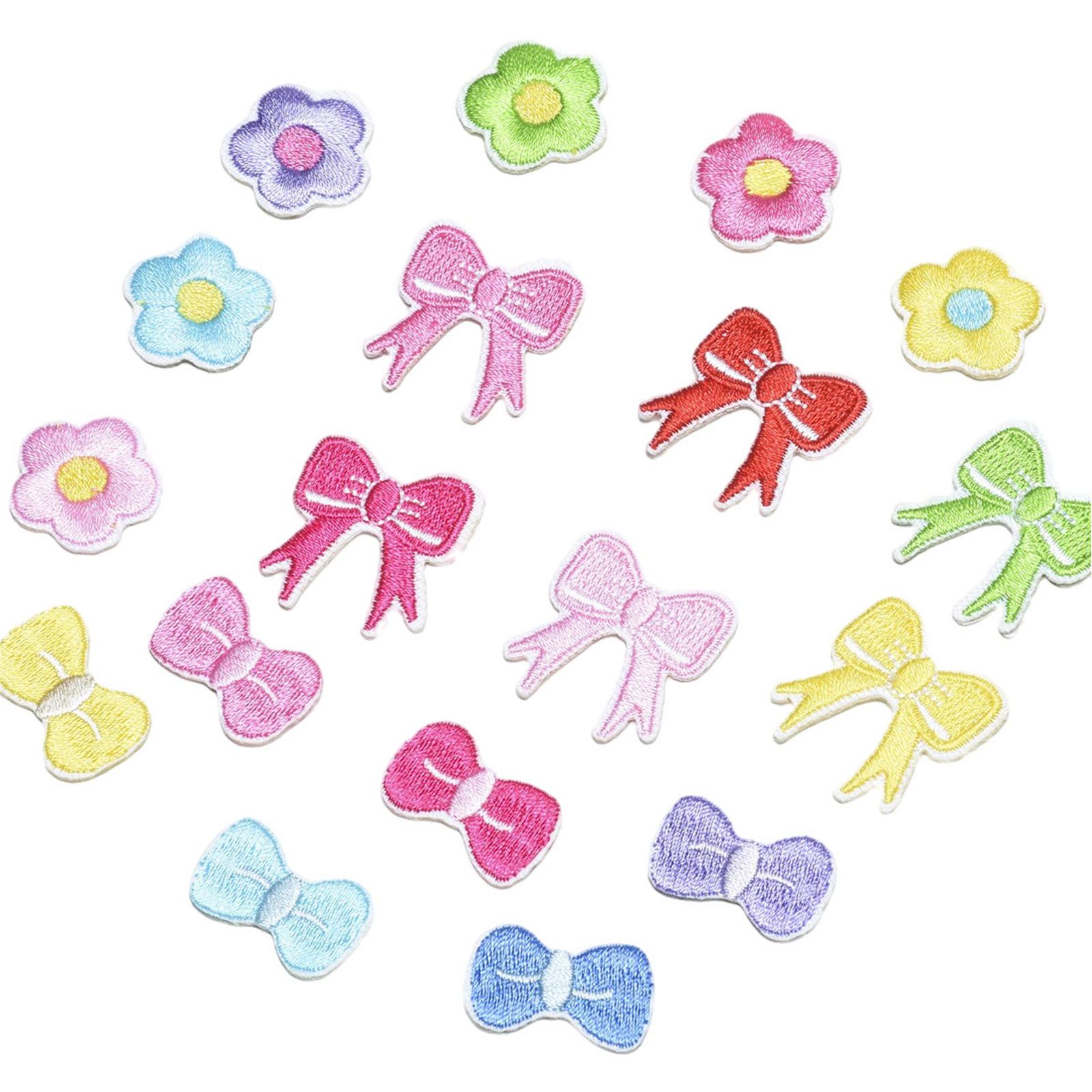 18pcs Bags Decoration Patches Lovely Bowknot Appliques Elegant Bows Patches for Clothing And Accessories 1