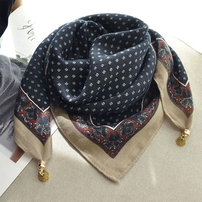 

1 шт. Ожерелье с росписью, роскошное, французский стиль, аксессуары, высококачественный шелковый шарф, универсальный шейный платок, элегантный, разноцветный