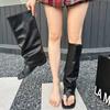 Spring Autumn Clip Toe Sandals Summer Fashion Trend Flats Trouser Legs Boots Casual Dress Street Style Shoes