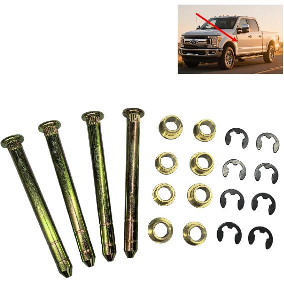 Car Door Hinge Pin and Bushing Assembly, Replacement Compatible with Ford F150 F250 F350 Bronco,Door Hinge Repair Kit,Replacement Parts and