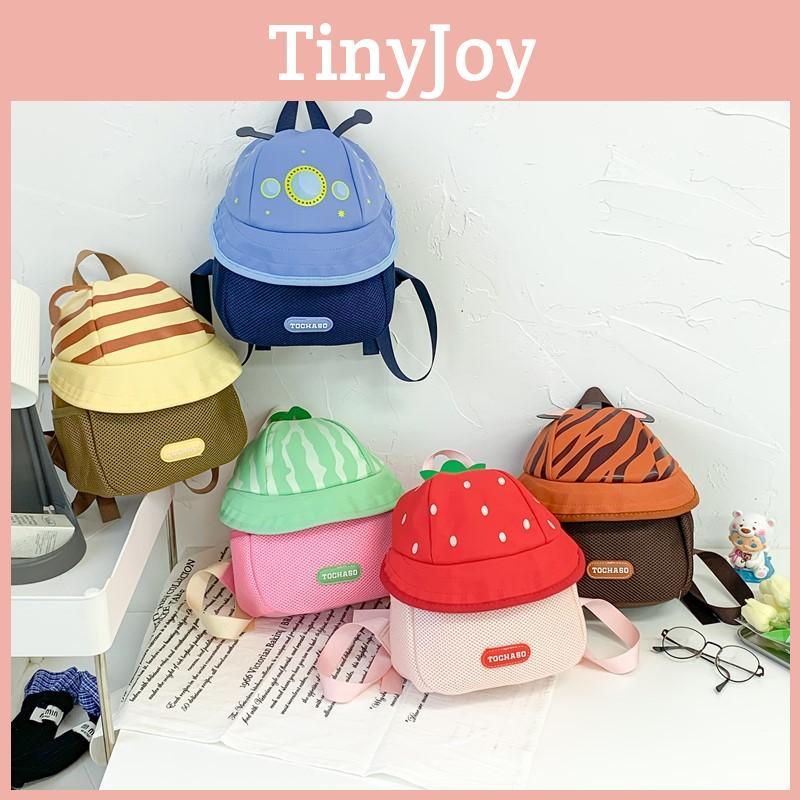 Children Preschool Cotton Backpack Cartoon Fruit Hat Durable Stitching School