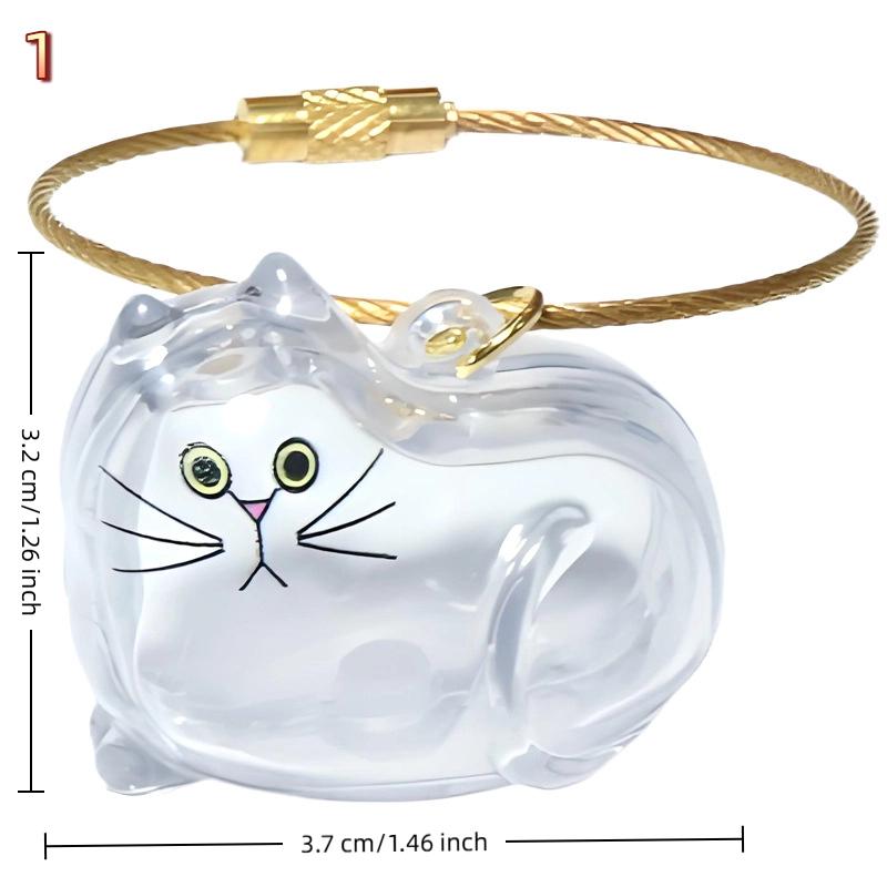 Cat Keychain Pendant Backpack Cat Hair Storage Box Hanging Cat Bag Hanging Pet Hair Grooming Souvenirs