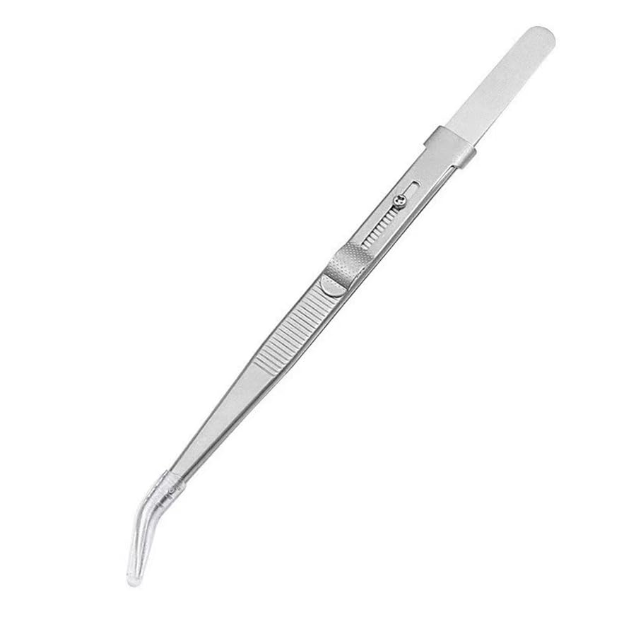 

Противоскользящий пинцет для нейл-арта с фиксатором, пинцет с тонким кончиком высокой плотности для захвата страз, драгоценных камней, бусин для акриловых ногтей, пинцет для нейл-арта Curved