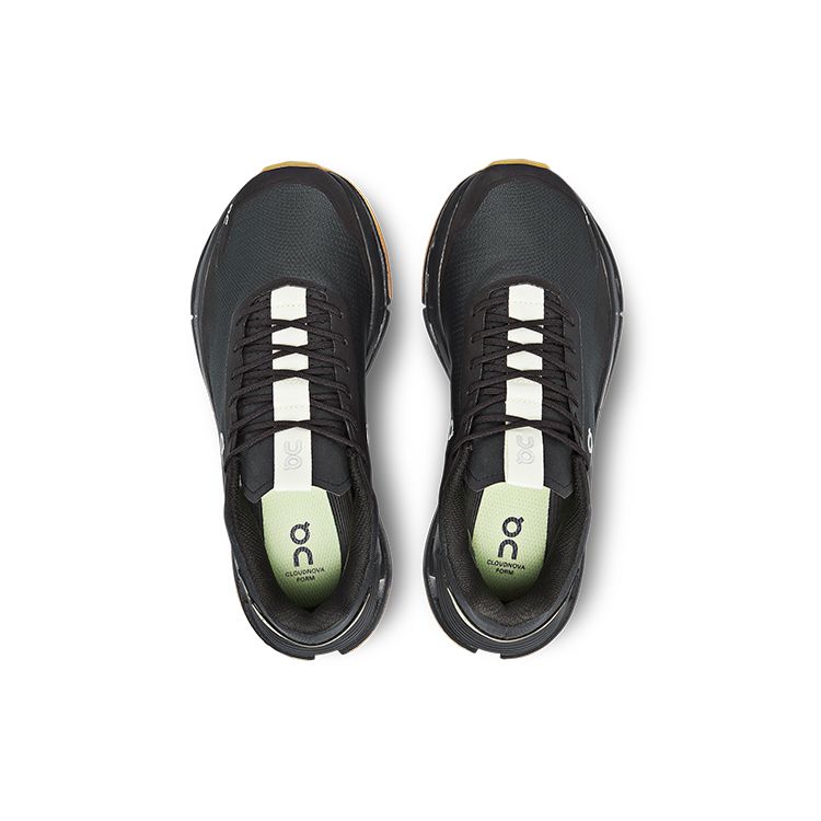 On Cloudnova Form All-Weather Comfort Lightweight Support Low-Top Lifestyle Casual Shoes Women Sneaker Black Grass-Yellow 26.98309