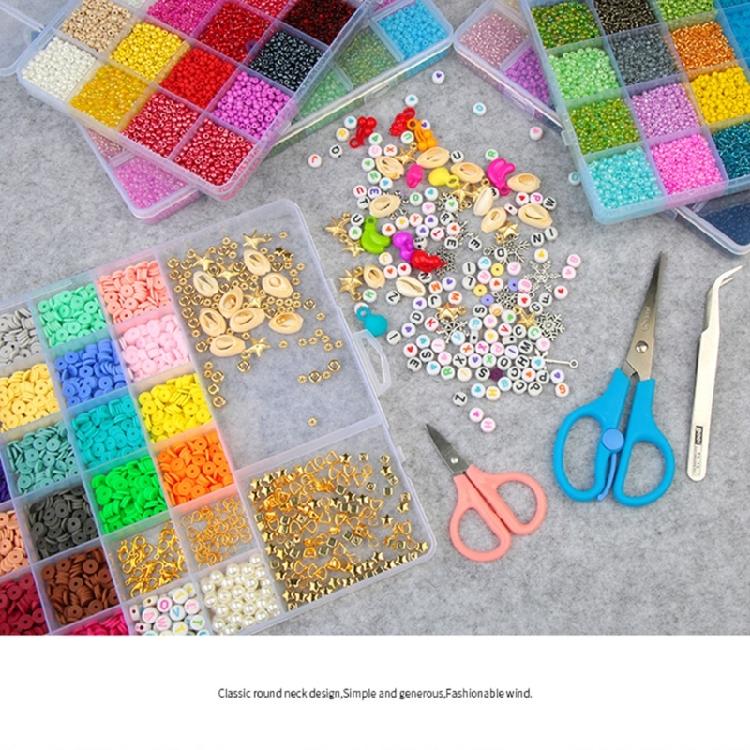 24 Stil-Tonperlen für die Herstellung von Armbändern, flache runde Tonperlen für Mädchen und Frauen, DIY-Schmuck, Armband- und Halskettenherstellung