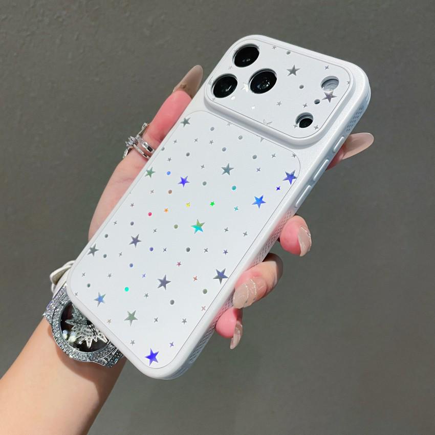 

Compatible iPhone 17 Pro to Pro Max Starry Polka Dot Phone Case 16 PRO белый