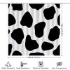 Stylish Animal Print Shower Curtain Black White Cow Skin Pattern for Bathroom Decorations Size: 72 x 84 inches (180x213cm)