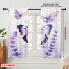 2pcs,2D Plane Printing Light Filtering Curtains Lavender Wings Polyester Easy Install (without Rod) Decorations Outdoor Use for